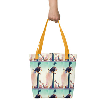 City Morning with an Eagle – Stylish Tote Bag- on Lucasgift