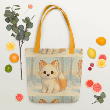 Snowy Pup Adventure – Whimsical Fox Tote- on Lucasgift