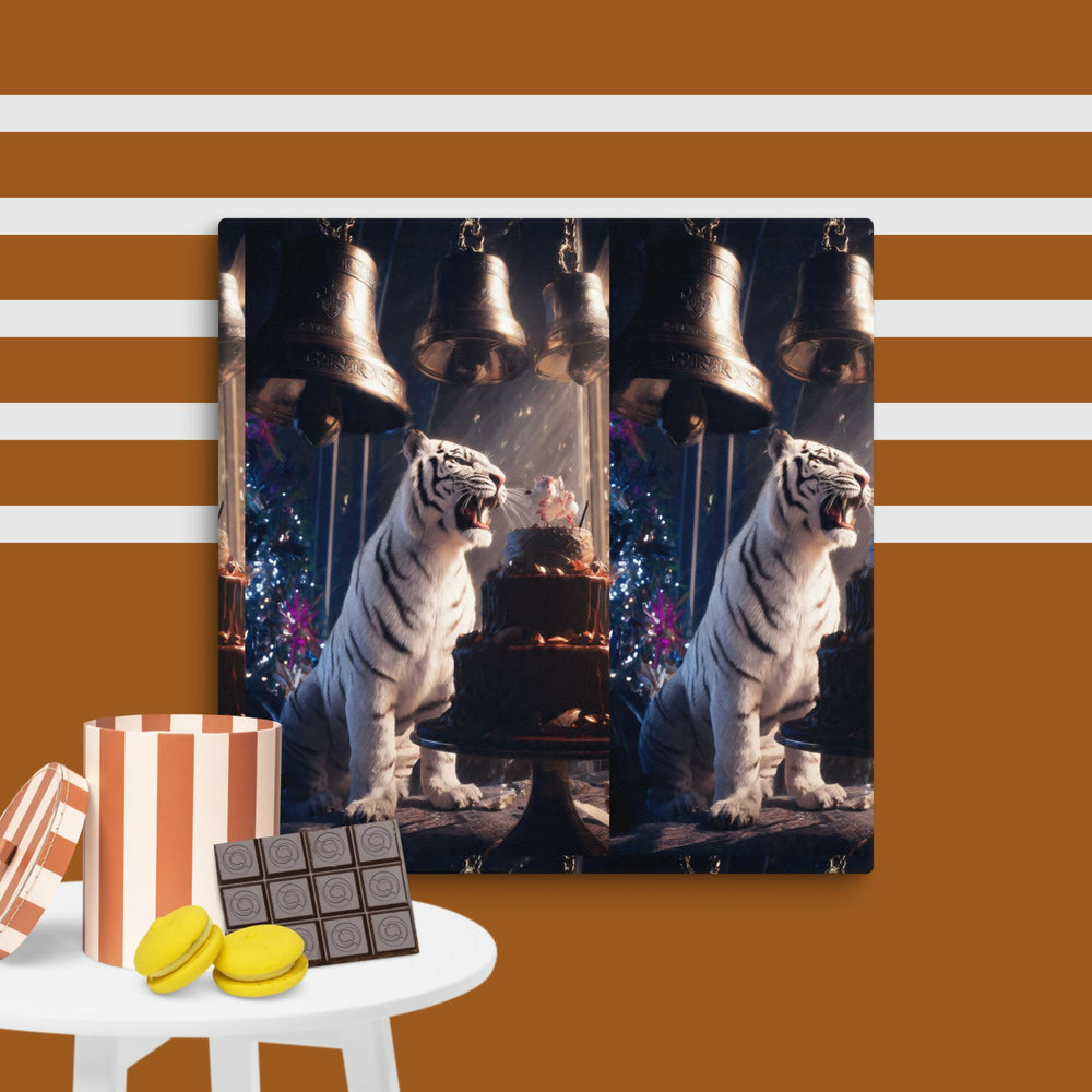 The White Tiger's Grand Chocolate Celebration Canvas- on Lucasgift