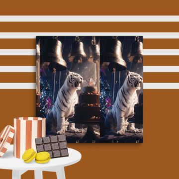 The White Tiger's Grand Chocolate Celebration Canvas