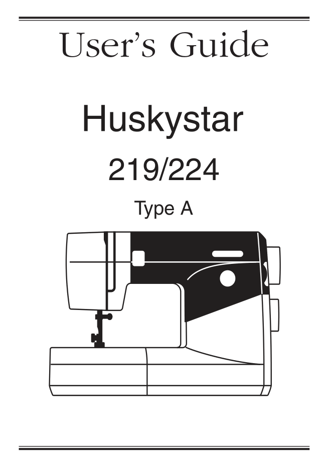 Husqvarna Viking HUSKYSTAR 219 224 INSTRUCTION USER'S OPERATING MANUAL- on Lucasgift