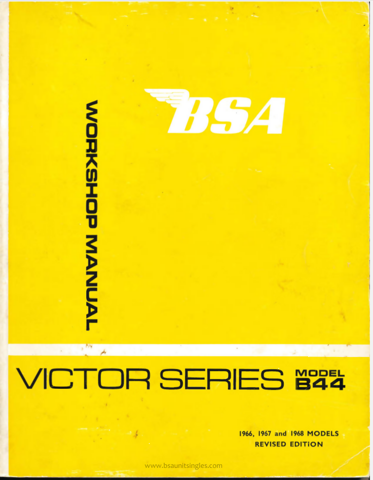 BSA Victor series Model B44 workshop manual- on Lucasgift