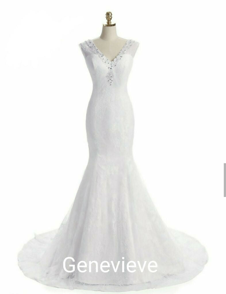 Boutique Wedding Dress-Genevieve size 8- on Lucasgift