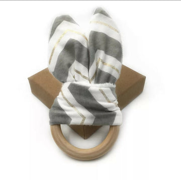 Sensory Teething Ring-Gray- on Lucasgift