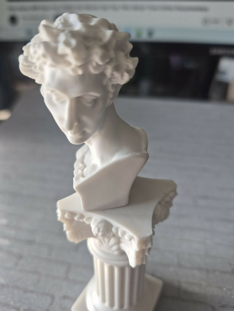 Classical Greco-Roman / Renaissance revival style Male Bust in Miniature- on Lucasgift
