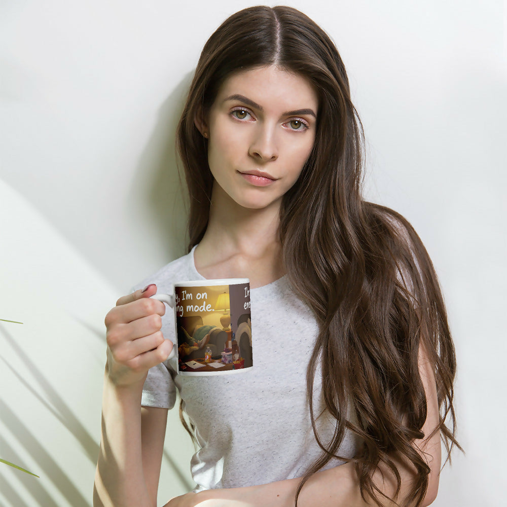 Energy-Saving Mode Moments – Cozy Humor Mug- on Lucasgift