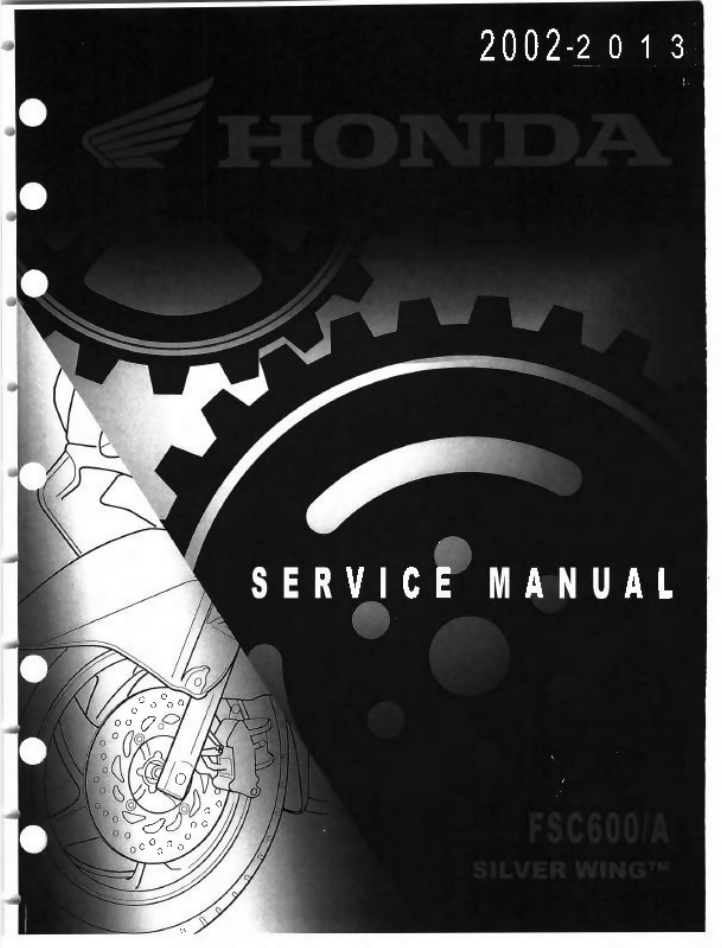 2002-2013 Honda FJS 600 SilverWing OEM Service Manual- on Lucasgift