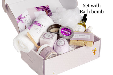 Bath Bomb and Shower Steamer Lizush All Natural Lavender Gift Box with - bath & body products- on Lucasgift