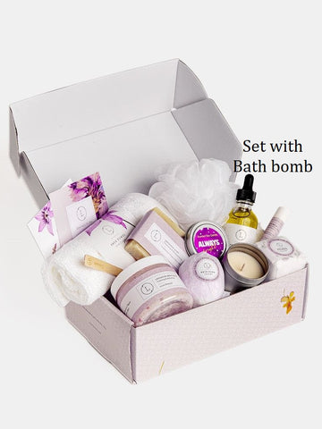 Bath Bomb and Shower Steamer Lizush All Natural Lavender Gift Box with - bath & body products- on Lucasgift
