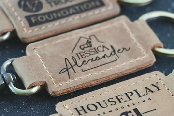 Business Logo Keychain, Custom Leather Keychain- on Lucasgift