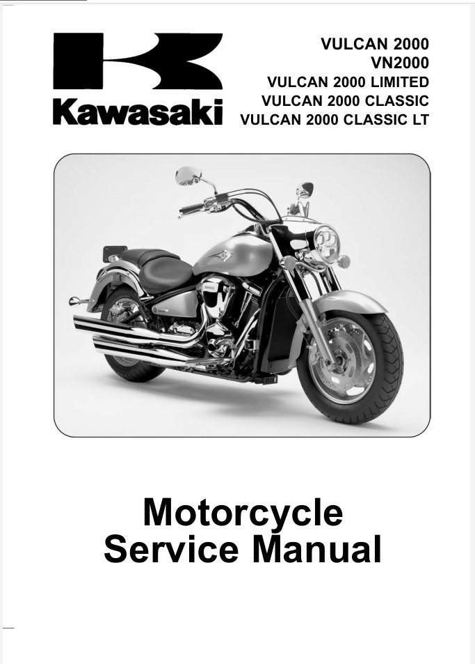 Kawasaki Vulcan VN2000 2000 Limited LT Classic 2004 - 2009 Service Repair Manual