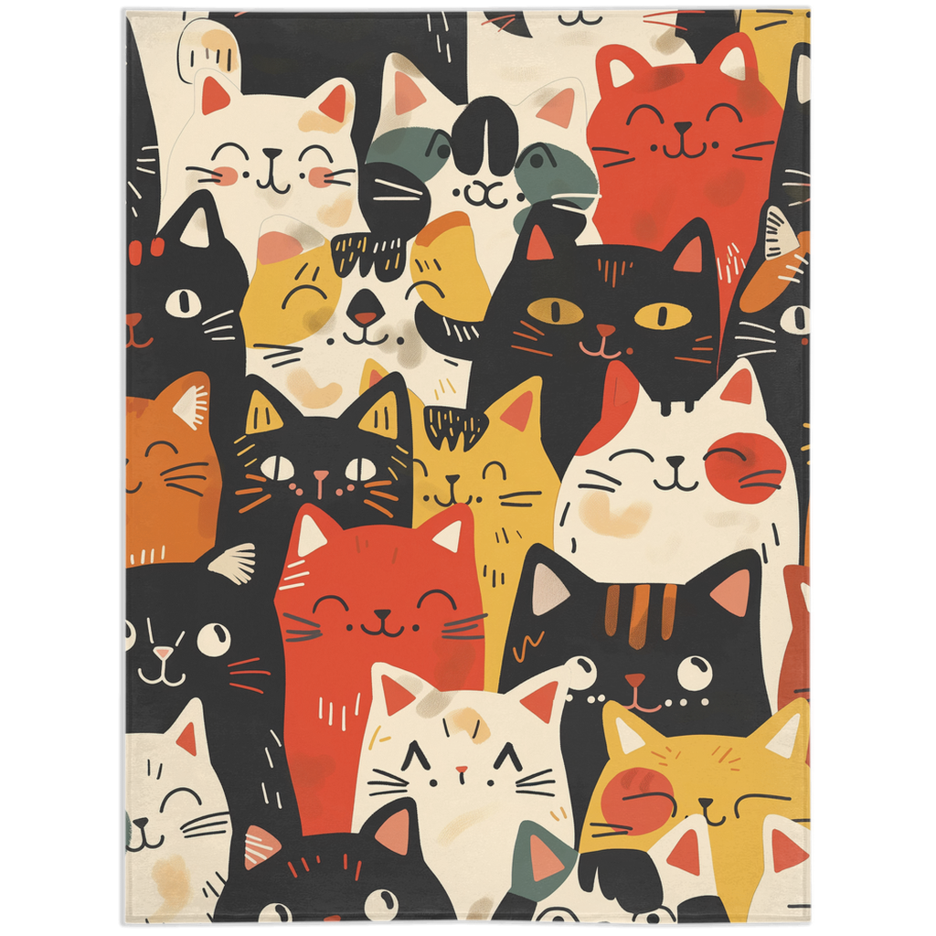 Cats-60x80 inch-Single Sided on Lucasgift