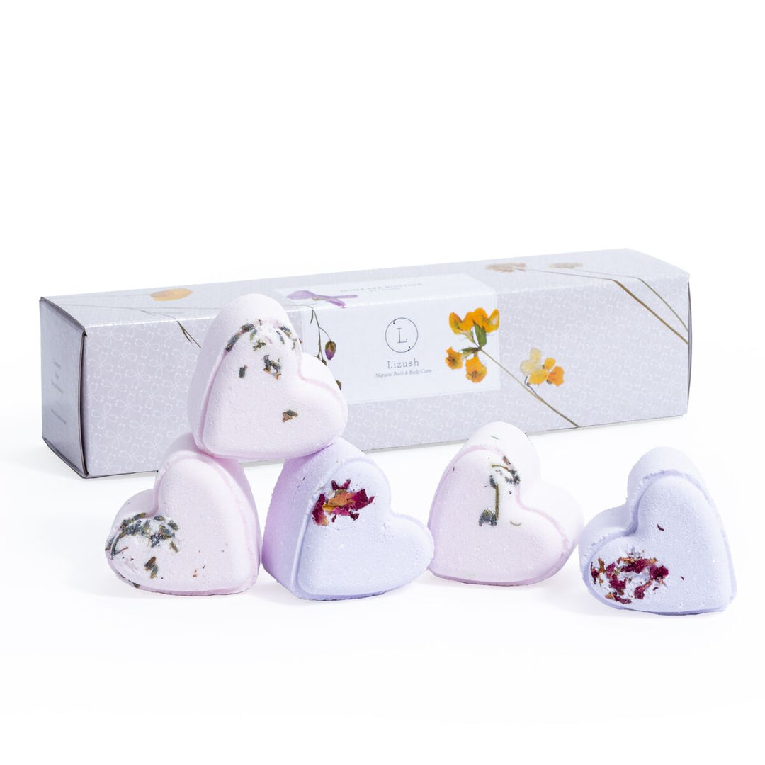 Set of 5 Heart Shaped Shower Steamers Package - in a Gift Box - Can be personalized.- on Lucasgift