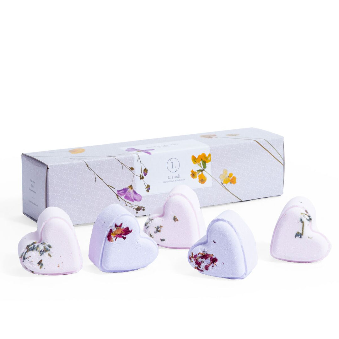 Set of 5 Heart Shaped Shower Steamers Package - in a Gift Box - Can be personalized.- on Lucasgift