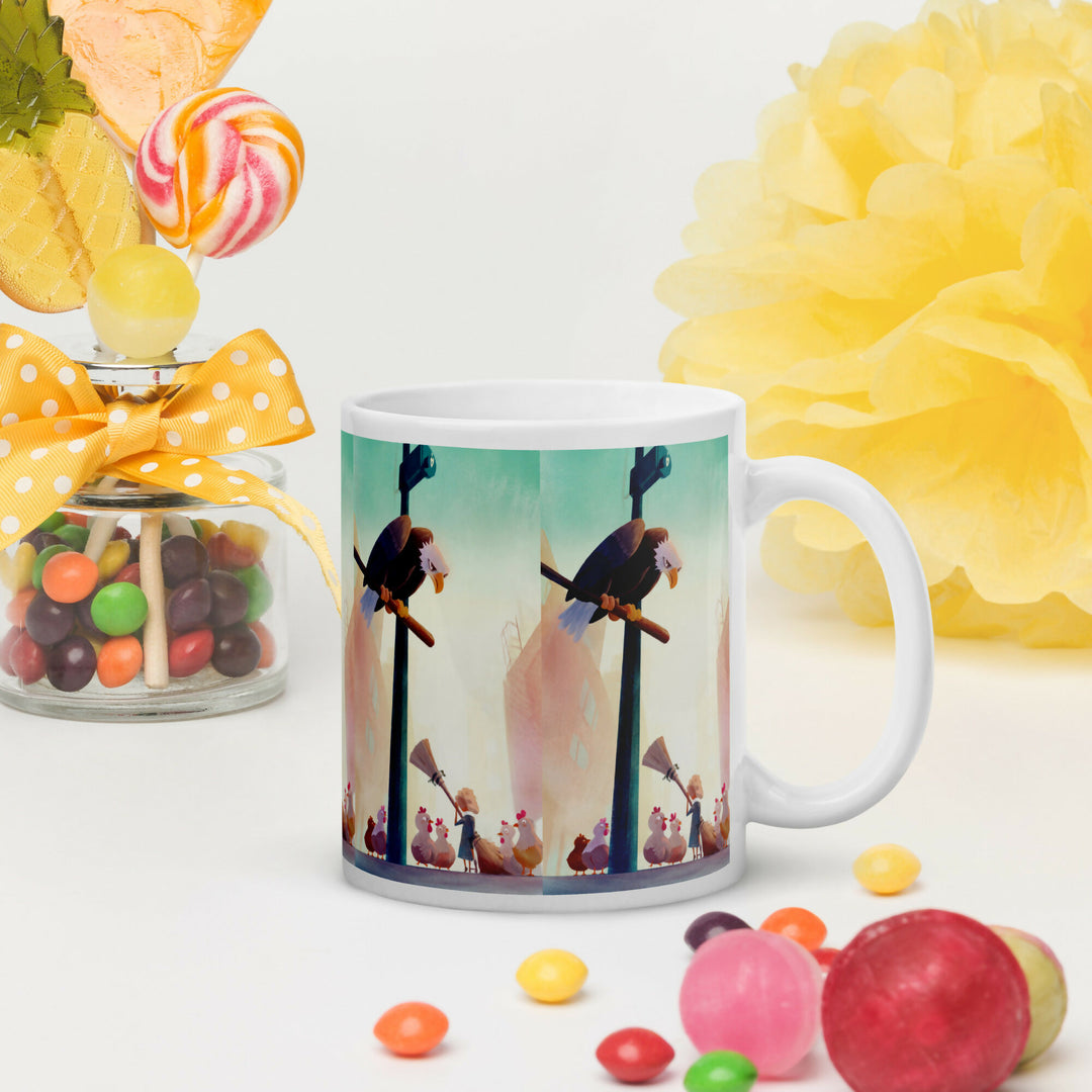 Eagle Watch Over Morning Chores – Cozy 11oz Mug- on Lucasgift