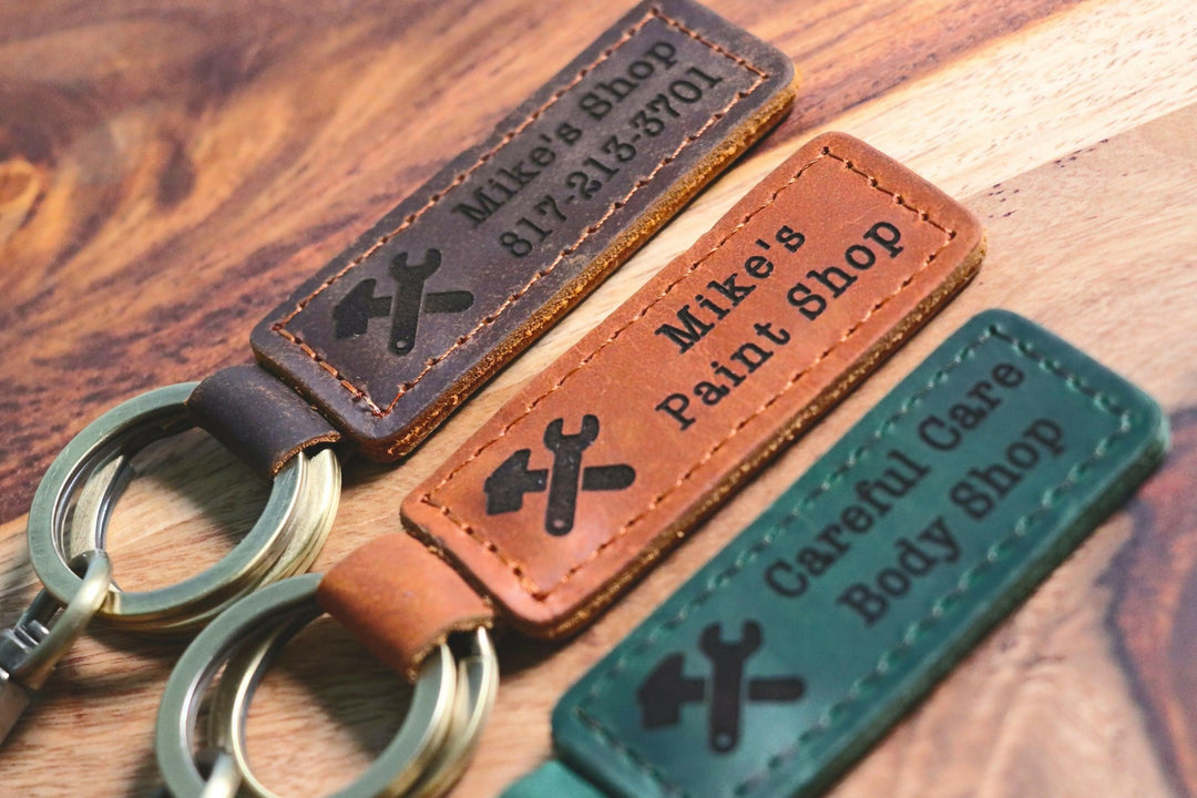 MECHANIC Personalized Keychain, Mechanic Keyring, Mechanic Key tag, Name Tag, Cute Leather Keychain, Mechanic Keychain- on Lucasgift