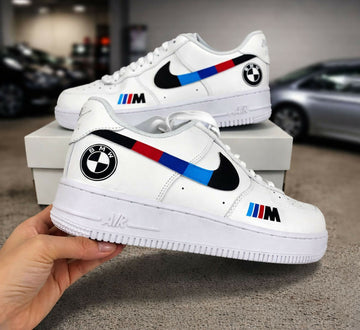 Custom BMW AF1 Sneakers, Hand Painted Personalized Shoes