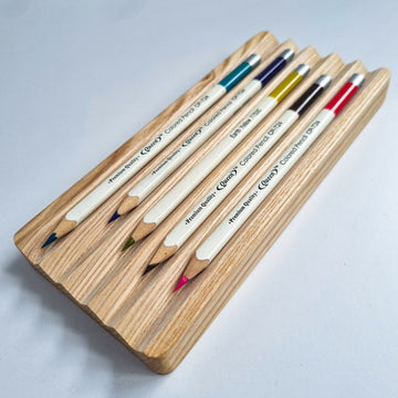 Pencil Holder for Desk Pencil Holder Wooden Tray Pen Stand Wood Office Desk Organizer Christmas Gift, Gift for Him, Office Gift- on Lucasgift