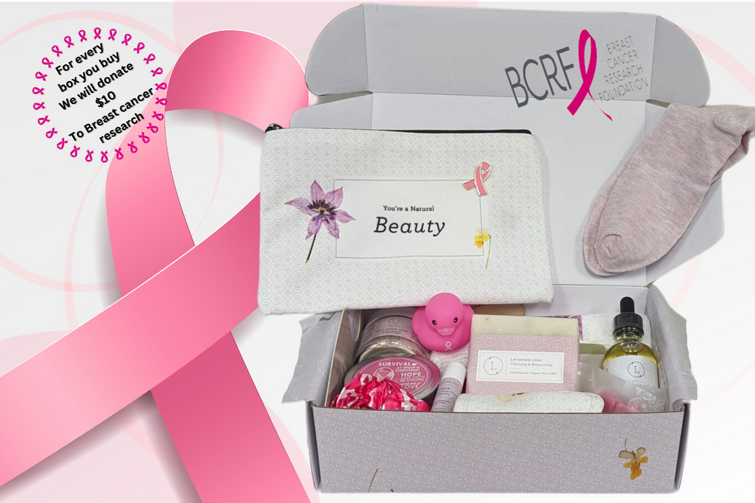 Breast cancer Awareness Gift Box - Hope for a warrior / a survivor / a mother - this is a support care pamper package - Natural Lavender Bath & Body Relaxing Package- on Lucasgift