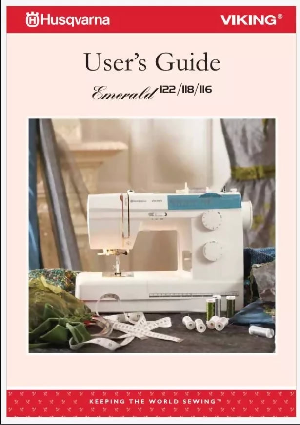 Husqvarna Viking Emerald 116 118 122 Operation Instruction Manual- on Lucasgift