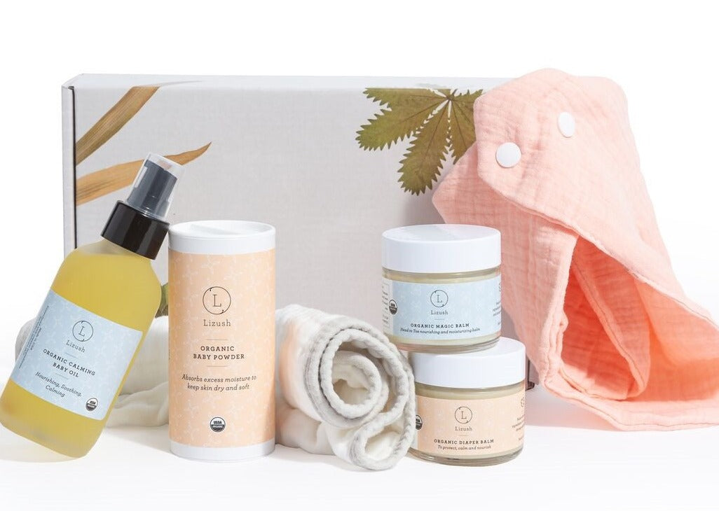 Organic full care new baby gift set - welcome little one!- on Lucasgift