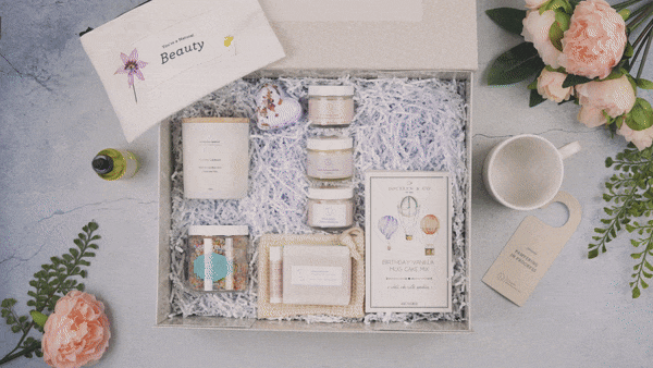 Birthday Gift Basket, Pampering Birthday Gift Box- on Lucasgift