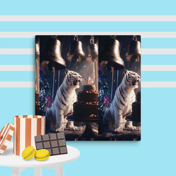 The White Tiger's Grand Chocolate Celebration Canvas