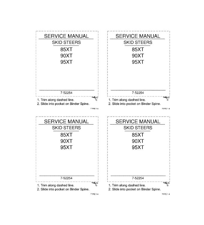 Case 85XT, 90XT 95XT Skid Steer Loader Service Repair Workshop Manual- on Lucasgift