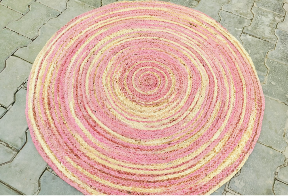 Copy of Sonia Artisan Collections | Natural Jute Scalloped Round Rug | Handmade Rustic Boho Decor- on Lucasgift