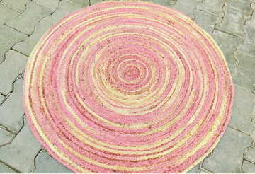 Copy of Sonia Artisan Collections | Natural Jute Scalloped Round Rug | Handmade Rustic Boho Decor- on Lucasgift