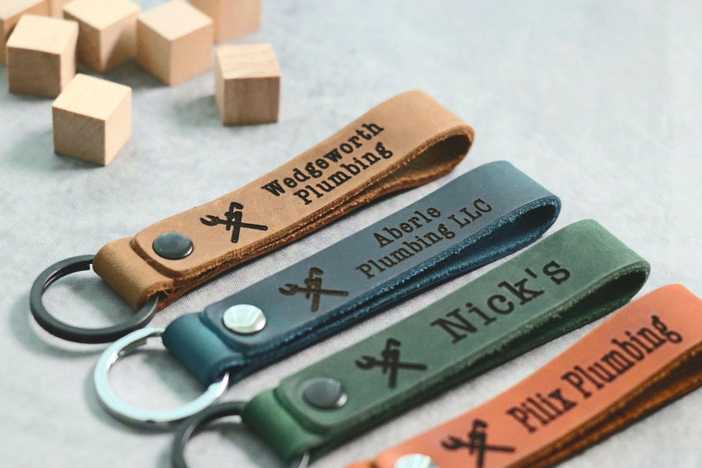 SLIM Business Owner Keychain, Personalized Plumber Keychain, Plumber Owner Gift, Plumber Christmas Gift- on Lucasgift