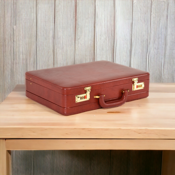 Expandable Leather Briefcase for Mens Leather Attache Handbag for Doctors Business Handbag Black Leather Briefcase Office Briefcase-Brown- on Lucasgift