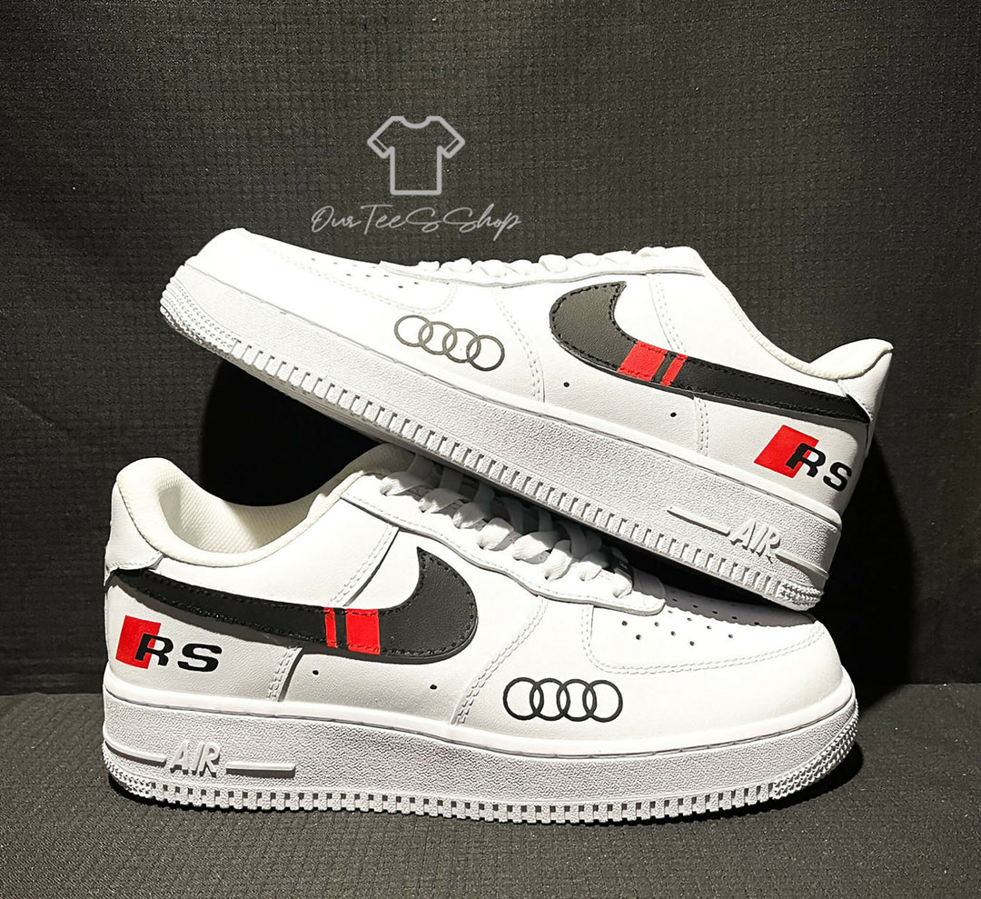 Custom Audi RS AF1 Sneakers, Hand Painted Personalized Shoes
