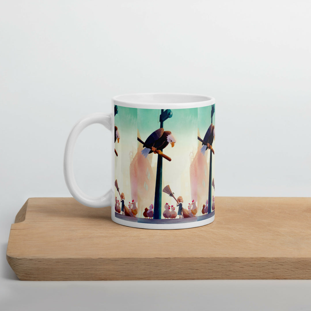 Eagle Watch Over Morning Chores – Cozy 11oz Mug- on Lucasgift