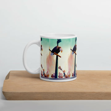 Eagle Watch Over Morning Chores – Cozy 11oz Mug- on Lucasgift