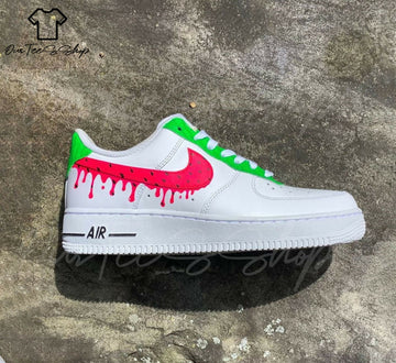 Custom Watermelon AF1 Sneakers, Hand Painted Personalized Shoes