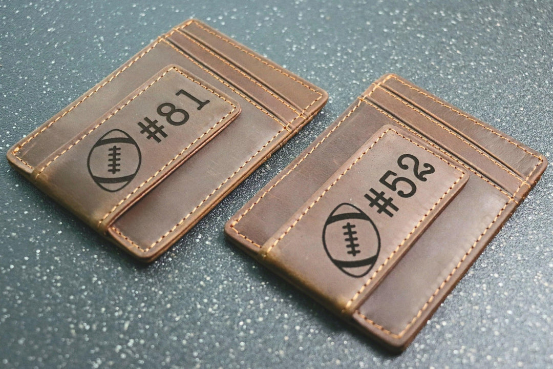 Personalized Leather Magnetic Money Clip- on Lucasgift