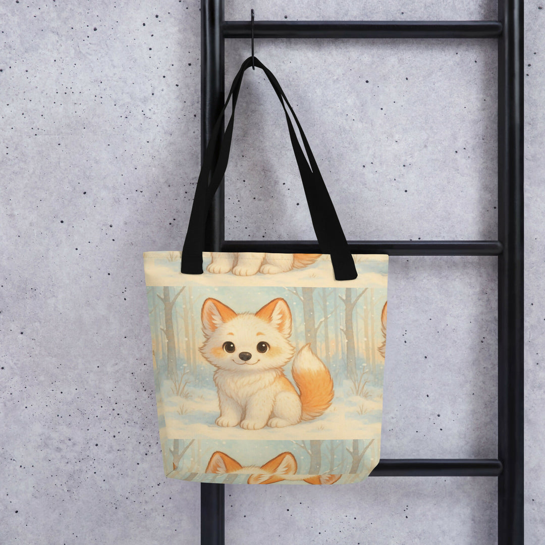 Snowy Pup Adventure – Whimsical Fox Tote- on Lucasgift