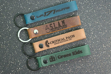 Corporate Gifts for Employees, Personalized SLIM Keychain, Leather Keychain, Keychain Teacher, Keychain for Keys, Party Favors for Adults Bulk- on Lucasgift
