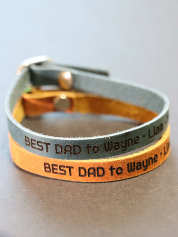 Personalized Dad Bracelet, First Father's Day Gift, Gifts For Dad From Daughter, Birthday Gifts For Dad, Dad Gift From Son, Gift From Baby- on Lucasgift