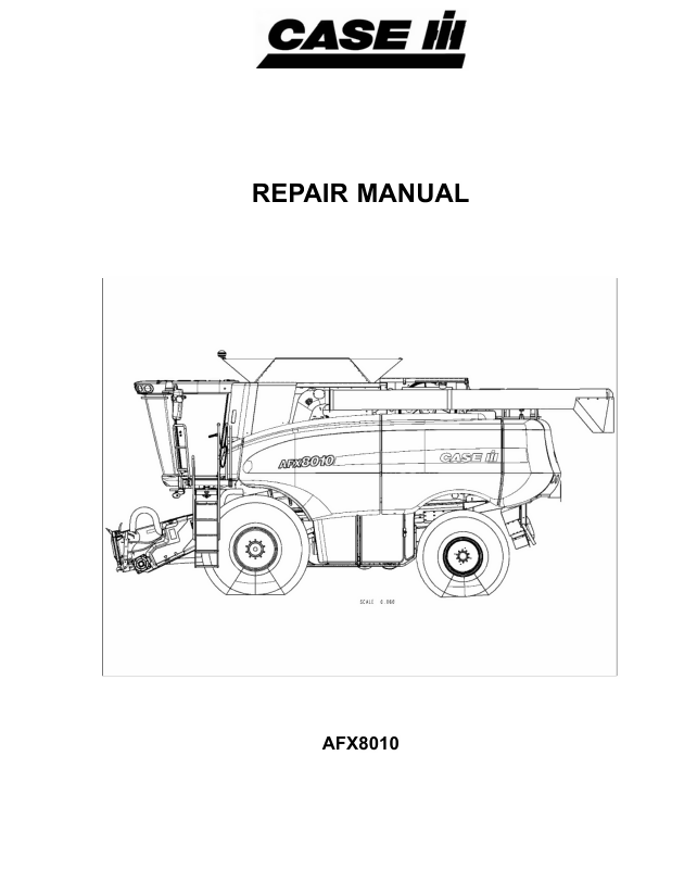 CASE Combine Harvester IH AFX-8010 Service Manual- on Lucasgift