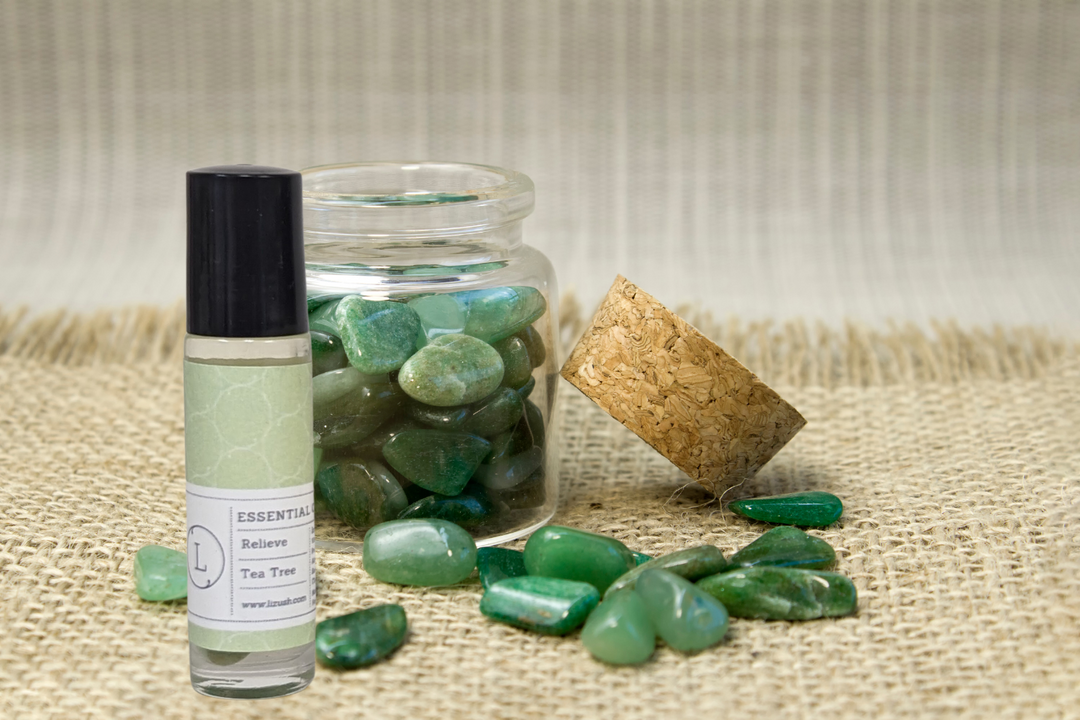 Essential Oils Roll-On with Crystals - set of 5- on Lucasgift