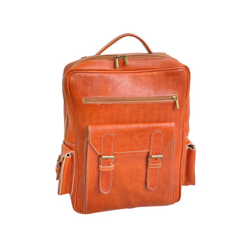 Traditional Berber Style Real Leather Rucksack - Handmade Morocco Travel Bag- on Lucasgift