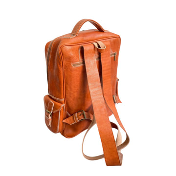 Traditional Berber Style Real Leather Rucksack - Handmade Morocco Travel Bag- on Lucasgift