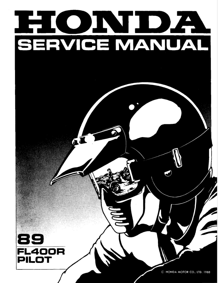Honda Pilot FL400R Repair Shop Manual 1989- on Lucasgift