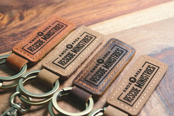 Business Logo Keychain, Custom Leather Keychain- on Lucasgift
