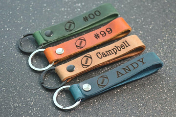SLIM Football Keychain, Football Team Gifts, Football Senior Night Gifts, Personalized Football Gifts, Key Ring, End of Season, Football Banquet- on Lucasgift