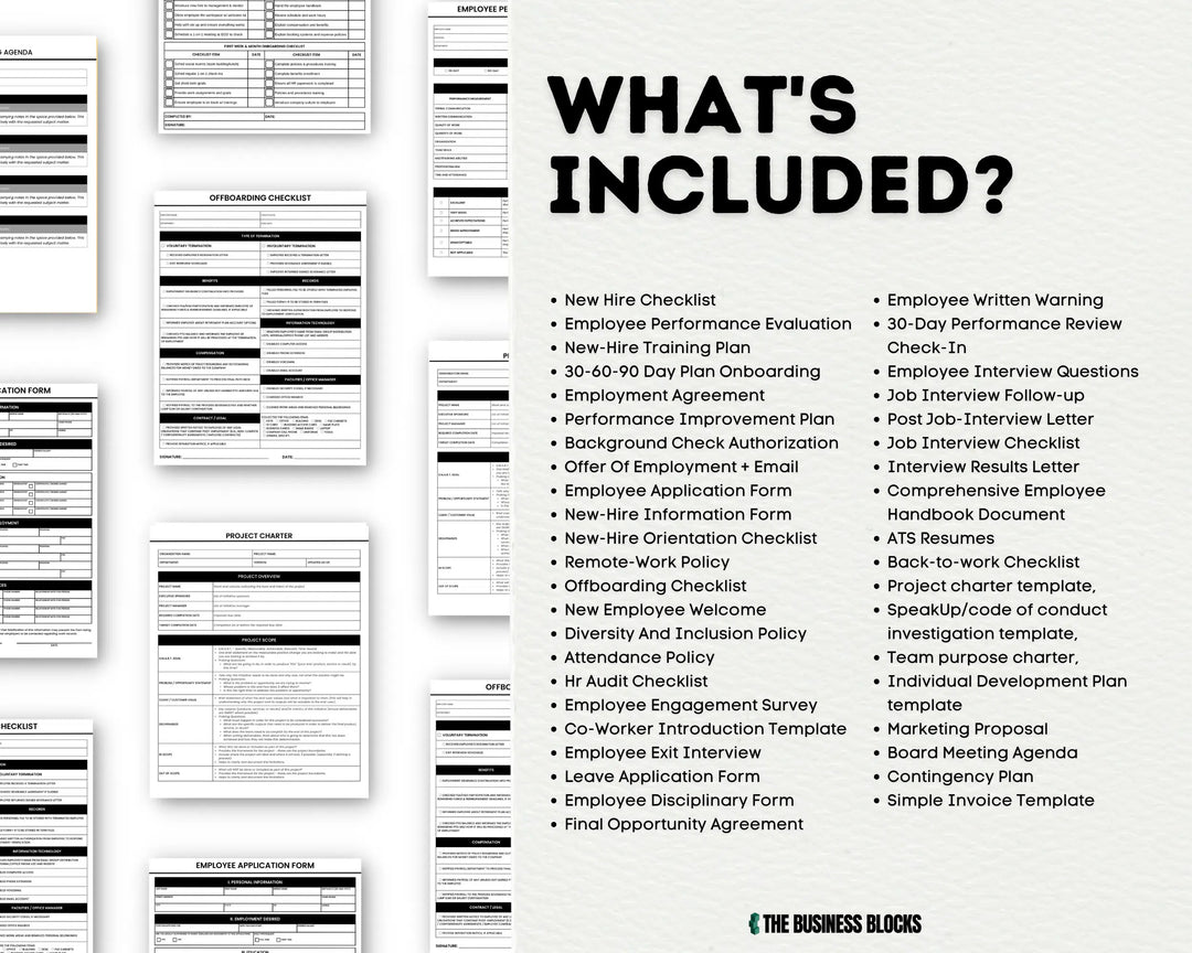 Human Resources Templates HR Forms Employee Onboarding Template HR Documents Employee Handbook New Employee Training HR Dashboard Basic- on Lucasgift