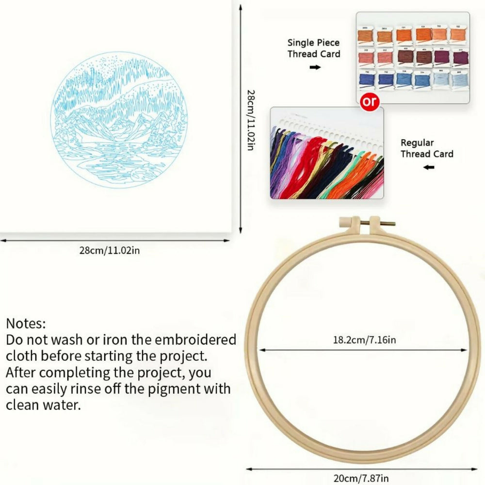 Cross Stitch Kits for Beginners |Cottage Sunset (20cm with frame)- on Lucasgift