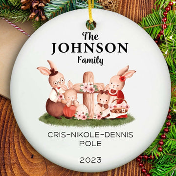 Family Names Ornament - Ceramic-Lucasgift